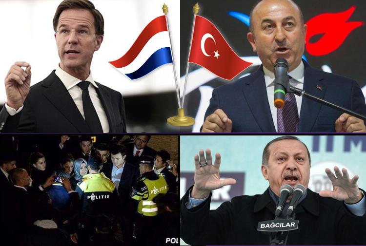 Hollanda ile Türkiye arasında diplomatik kriz Hollanda, referandum etkinliği için Rotterdam a gideceğini, kendisine kimsenin engel olamayacağını CNN de açıklayan Dışişleri Bakanı Mevlüt Çavuşoğlu nun