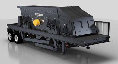 MOBILE VIBRATING SCREEN OPTION MEKA Screens can be supplied both on fixed steel construction and mobile wheeled unit.