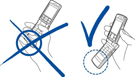 Not: Diðer radyo vericisi cihazlarda olduðu gibi, telefon açýkken gerekmedikçe antene dokunmayýn.