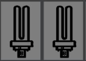 2G7 (4 ayaklı) Çift paralel tüp, lamba başlığı G24d (2 ayaklı) veya G24q (4 ayaklı) Üçlü