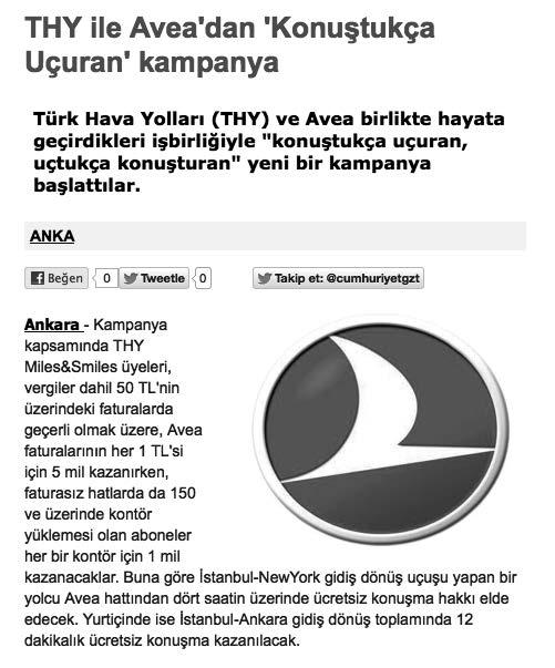 Basın Gezileri Örnek 6.2: Basın yansımasına bir örnek (Kaynak. www.cumhuriyet.com.