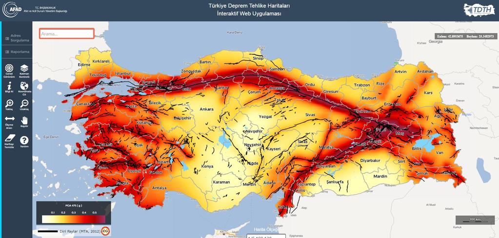 Türkiye Deprem Tehlike