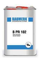 B PR 102 Bitüm Solüsyonu Suya ve rutubete karşı geliştirilmiş, kauçuk katkılı, dolgu maddesi içermeyen, kullanıma hazır bir bitüm solüsyonudur.