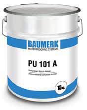 PU 101 A Tek Bileşenli, Poliüretan Beton Astarı Poliüretan esaslı, şeffaf, tek komponentli, yüksek katı oranına sahip astar malzemesidir.