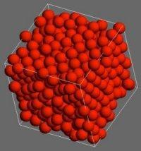 close-packed Amorf veya krıstal olmayan: Atomlar yakındaki komşu atomlar ile