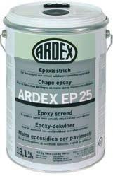 ve su içermeyen, çift bileşenli epoksi reçine sistemi Düzeltme işleri için idealdir: ARDEX EP 25 ile ARDEX SPS birlikte kullanılarak ince epoksi reçine tabakaları oluşturulabilir.