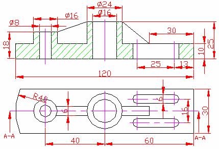 32 Ödev: 5 Aşağıda ölçüleri verilmiş şekli bilgisayarda AutoCAD programında çiziniz ve kurallarına göre