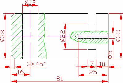 33 Ödev: 7 Aşağıda ölçüleri verilmiş şekli bilgisayarda AutoCAD programında çiziniz ve kurallarına göre