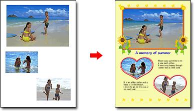 Easy-PhotoPrint EX i Kullanma Стр. 400 из 402 стр. KONTROL EDİN! Metin ve çerçeve eklemek için Albüm (Album) menüsünü seçin.