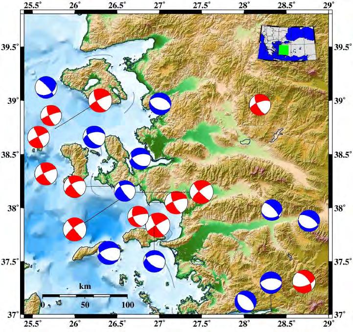 Batı Anadolu ve doğu Ege Denizi ndeki bazı depremlerin Harvard moment tensör kataloğuna göre odak mekanizma