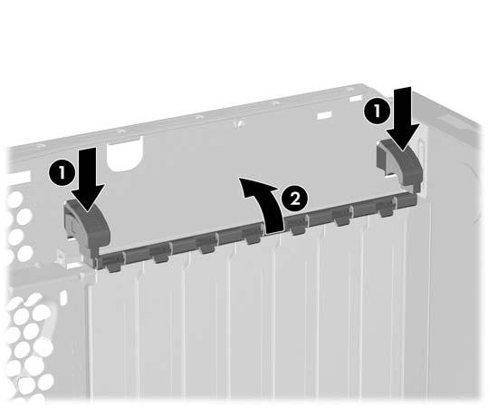 6. Sistem kartında doğru olan boş genişletme yuvasının ve bilgisayar kasasının arkasında buna karşılık gelen genişletme yuvasının yerini belirleyin. 7.