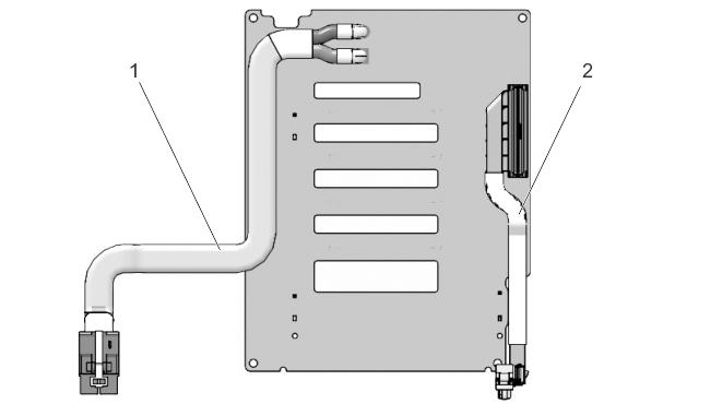 Rakam 56. 2,5 inç (x4) SAS/SATA Arka Paneli Arkadan görünüm 1. arka panel güç kablosu 2.