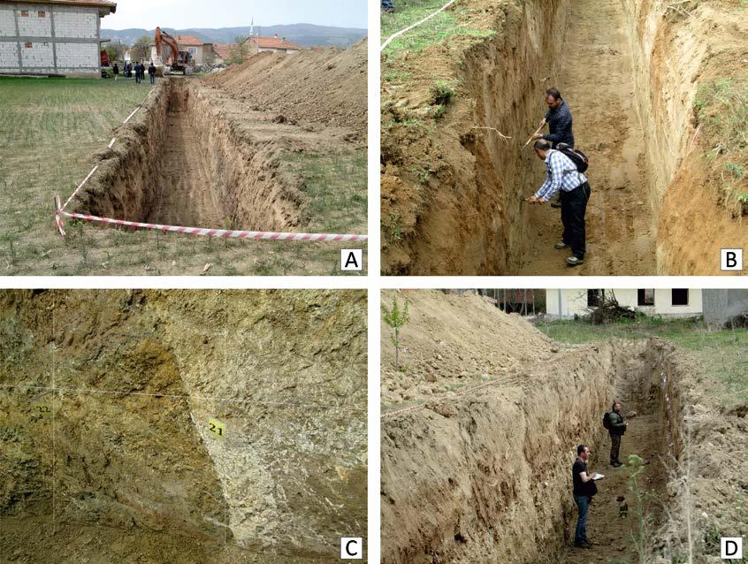 Paleosismoloji içerisinde etkin uygulamalardan bir diğerini hendek çalışmaları oluşturur (Şekil 5).