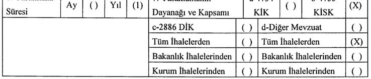 3 - Kayıtlı olduğu Ticaret/Esnaf Odası ve Ticaret Esnaf Sicil No: Herhangi bir ticaret veya esnaf odasına kayıtlı olmaması halinde kayıtlı olmadığı belirtilecektir.