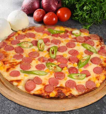 İNCE HAMURLU ENFES PİZZALAR İtalyan Pizza Sos, peynir, salam, sosis, mantar, mısır, domates, yeşil