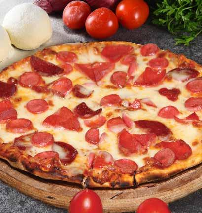 Pizza Sos, peynir, salam, sosis, sucuk Vejetaryen Pizza Sos, peynir, domates, yeşil biber, mantar,