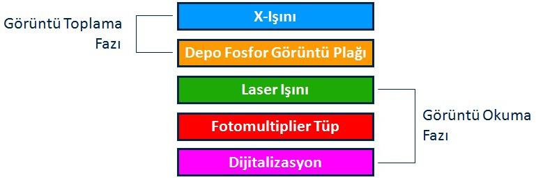 Fosfor plakasının yapısını oluşturan Europium (Eu +2 ) ile aktive edilmiş yarı iletken yapıdaki her bir baryum florobromid kristali etrafında 3 bant mevcuttur (Resim 5).