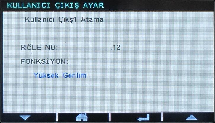 Yüksek Gerilim Alar : Alarm vermesini istediğimiz en yüksek gerilim seviyesi ayarlayarak tuşuna basın. Gerlm.