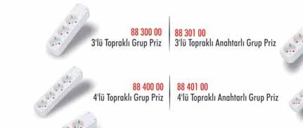 Çocuk Korumalı Topraklı Grup Prizler 88 300 00 88 300 02 88 300 03 88 300 05 88 300 07 88 300 10 88 400 00 88 400 02 88 400 03 88 400 05 88 400 07 88