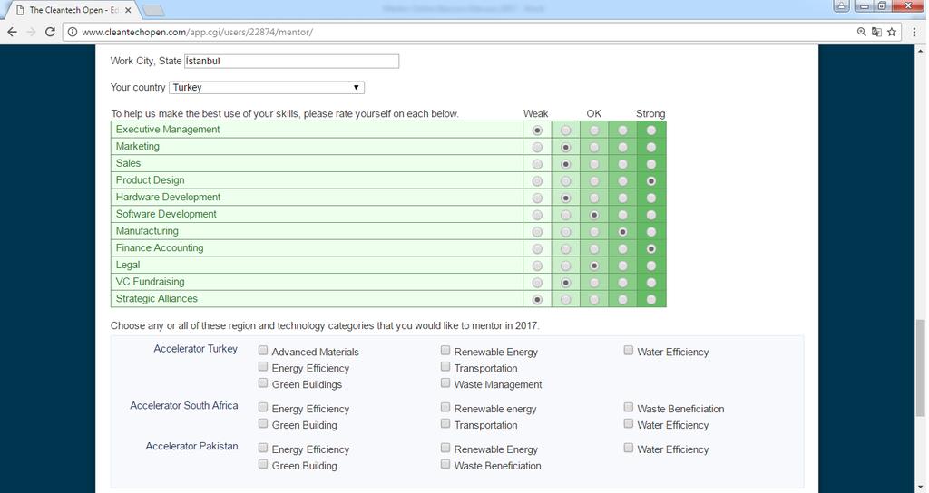 8.7 GCIP Türkiye de mentorluk yapmak istediğiniz kategori(leri) (Enerji Verimliliği, Yenilenebilir Enerji, Su Verimliliği, Atık Yönetimi, Yeşil Binalar, Ulaşım ve İleri Malzemeler ) istek ve