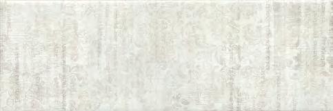 Weiß-Grau / Blanc - Gris Floral 25x75cm R / 10"x29 1/2" R