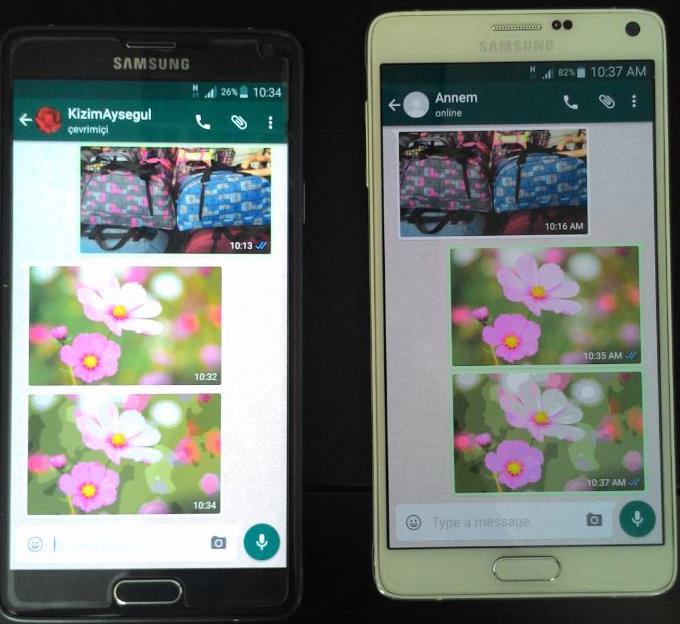 Şekil 10 da sıkıştırılan resmin WhatsApp programı ile alıcı tarafından alınması gösterilmektedir.
