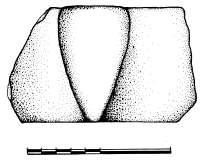 Bu da iki yüzünde farklı tipte dört küpe modelinin yer aldığı bir kuyumcu kalıbıdır (Resim 11, Çizim 3). Arduvaz da denilen kayağan taşından kalıp kabaca 7x6x2 cm. boyutlarındadır 11.