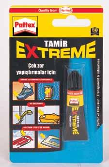 TAMİR EXTREME ÜRÜN ÖZELLİKLERİ Çeşitli yüzeyleri yapıştırır Yüksek kopma dayanımına (3 N/mm 2 ) sahiptir Vibrasyona dayanıklıdır Elastik yapışma sağlar Solvent içermez İç ve dış mekanlarda kullanılır