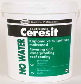 NO-WATER Akrilik Esaslı Sıvı Plastik Kaplama ve Su Yalıtım Malzemesi ÜRÜN ÖZELLİKLERİ Kullan ma haz rd r Solvent içermez UV ışınlarına ve dış hava koşullarına dayanıklı Daimi elastiktir Yafllanmadan