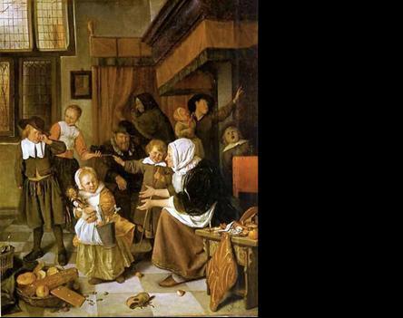 Halkın yaşamını neşe dolu basit resimlerle yansıtıp Kuzey sanatı geleneğini sürdüren ve belge niteliğinde eserler veren en önemli sanatçılardan biri Jan Steen (1626-1679) dir.