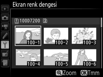 Ekran Renk Dengesi Örnek bir resim referens alınarak ekran renk dengesini ayarlamak için çoklu seçiciyi aşağıda gösterildiği gibi kullanın.