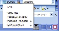 3. Görüntü Optimizasyonu Başlık Çubuğu Seçenekleri Desktop Partition'a (Masaüstü bölümü), etkin pencerenin başlık çubuğundan ulaşılabilir.