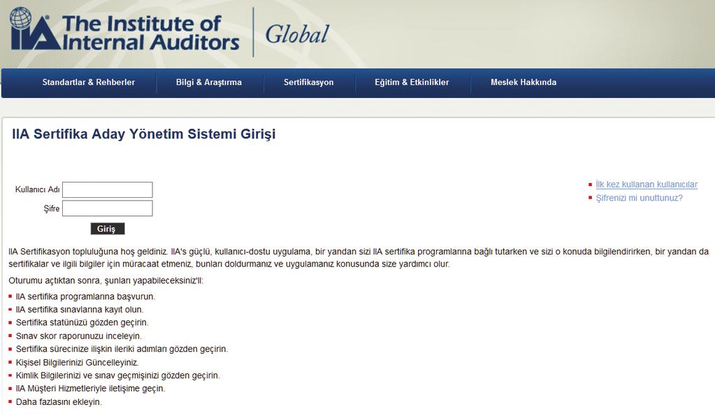 Örneğin eğer CCMS de bulunan e-posta adresinizi güncellerseniz, IIA ve TİDE web sitesindeki üyelik profilinize girmeniz ve e-posta adresinizi o sistemde de güncellemeniz gerekir.