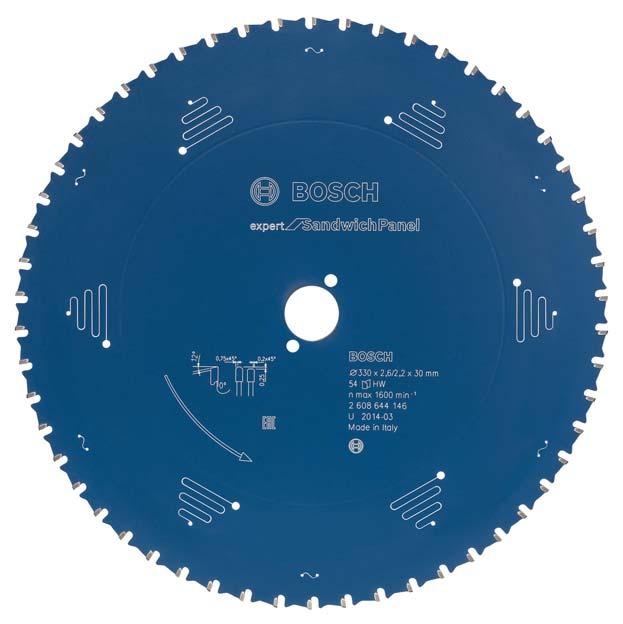 16 Bosch Promagazin Expert for Sandwich Panel Expert for Sandwich Panel Sandviç Panel Kesimine Özel Daire Testere Bıçakları Microteq dişler Bosch un kendi üretimi özel karpit tozuyla