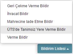 5.3.2.7 ÜTS'de Tanımsız Yere Verme (Paket) Bildirimi Ana menüde Ürün Hareketleri\Paket\Paket Sorgula bağlantısına tıklanır.