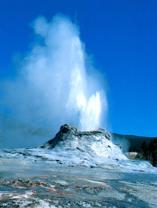 water is less dense than cool water and thus rises back to the surface on its own Geysers - hot springs that