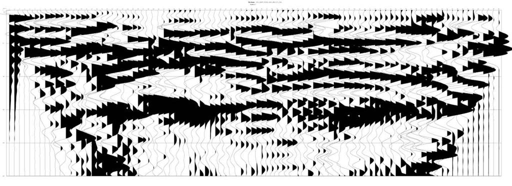 Şekil 3.34: Abdüsselam Kıstırılmış tektonik kaması doğusunda Mülk ek-ova sismik yansıma kesiti. Yorumsuz. Şekil 3.