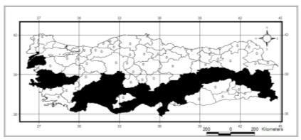 82 İçel: Bulgar Dağı (Namrun), Hakkari: Çukurca [Özdikmen et al.