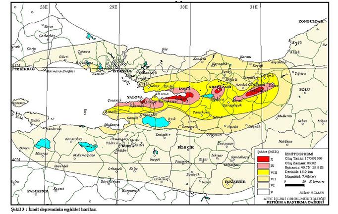 64 Mercalli Şiddeti Tanım Zemin ivmesi (m/s ) I Yalnızduyarlıaletler algılar ~. II Özellikle üst katlarda, dinlenmekte olan kimseler tarafından hissedilir.. ~. Hassas bir biçimde asılı olan cisimler sallanabilir.