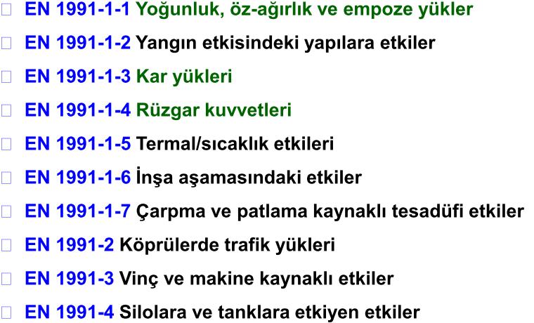 EN 1991: Yapılar