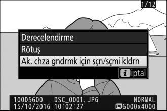 Yükleme için Fotoğraflar Seçme Bağlanmadan önce akıllı cihaza yüklemek üzere fotoğraflar seçmek için aşağıdaki adımları izleyin. Filmler yükleme için seçilemez.