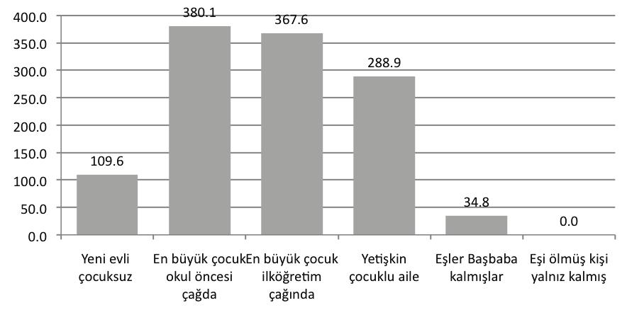 Daha sade bir ifade ile aile yaşam dönemleri sağlık harcamaları üzerinde etkili değildir. Aslında ileri yaş dönemlerinde sağlık harcamalarının arttığı şeklinde bir düşünce hakimdir.