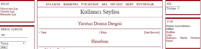 7) Aday makale ile ilgili tüm süreci sisteme giriş yaparak görebilirsiniz.