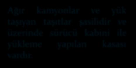 Ağır kamyonlar ve yük taşıyan taşıtlar şasilidir ve üzerinde sürücü kabini ile