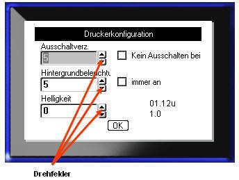 Deutsch Dialogfelder 67 Drehfelder Mit einem Drehfeld können Sie einen Wertebereich in einem Feld durchlaufen. So verwenden Sie ein Drehfeld: 1. Navigieren Sie zum Feld, das das Drehfeld enthält. 2.