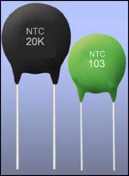 13 b) Negatif Sıcaklık Katsayılı Termistör (NTC) NTC (Negative Temperature Coefficient Negatif Sıcaklık Katsayısı) termistörü, Üzerindeki ısı arttırıldığı zaman direnç değeri azalan, yani direnci,