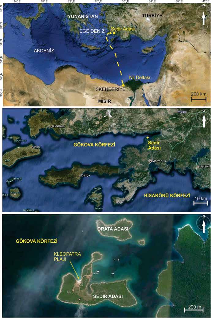 Şekil 4: Sedir Adası, Kleopatra Plajı ve