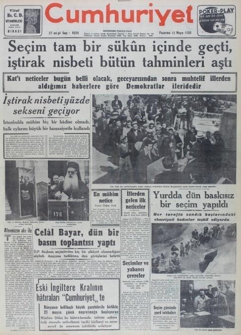 Ek 7: 14 Mayıs 1950 Genel Seçimleri nin