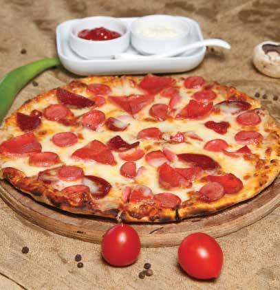 Carnoso Pizza Sos, peynir, salam, sosis, sucuk Vejetaryen Pizza Sos, peynir, domates, yeşil biber,