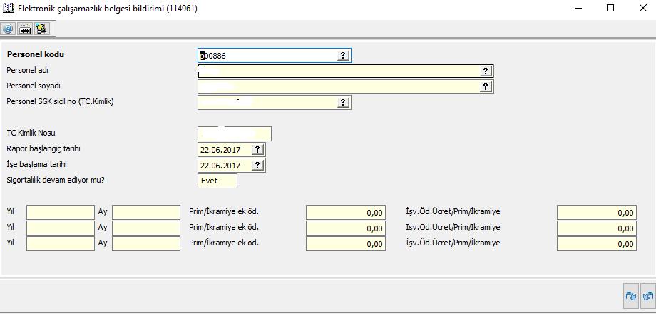 4. Personel modülünde yer alan e-rapor Yönetimi (114990) ve Elektronik çalışmazlık